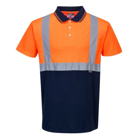 POLO BICOLORE   Colour:Orange/Marine