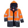 PARKA HV BIZFLAME RAIN MULTI-RISQUES  Colour:Orange/Marine