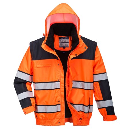 BLOUSON HIVIS 3 EN 1   Colour:Orange/Noir