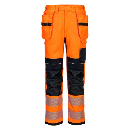 PANTALON DE TRAVAIL HOLSTER PW3 MODAFLAME HVO   Colour:Orange/Noir