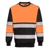 SWEAT-SHIRT PW3 H-VIS CLASS 1  Colour:Orange/Noir