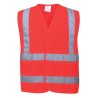 GILET HAUTE-VISIBILITÉ BAUDRIER DOUBLE CEINTURE   Colour:Rouge