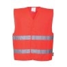 GILET DOUBLE BANDE  Colour:Rouge