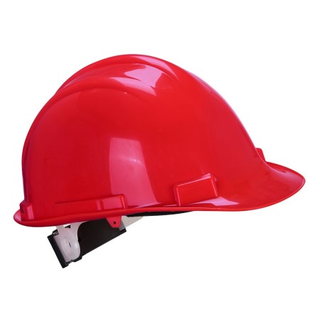 CASQUE DE SÉCURITÉ EXPERTBASE À CRÉMAILLÈRE Colour:Rouge