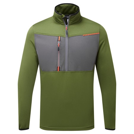 SWEAT SEMI-ZIPPÉ WX3  Colour:Vert Olive