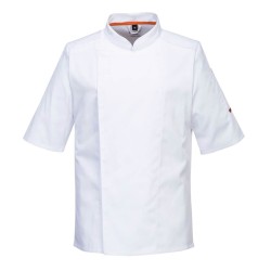 VESTE DE CUISINE MANCHES LONGUES STRETCH MESH AIR PRO  Colour:Blanc