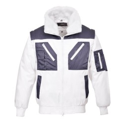 BLOUSON PILOTE BICOLORE  Colour:Blanc